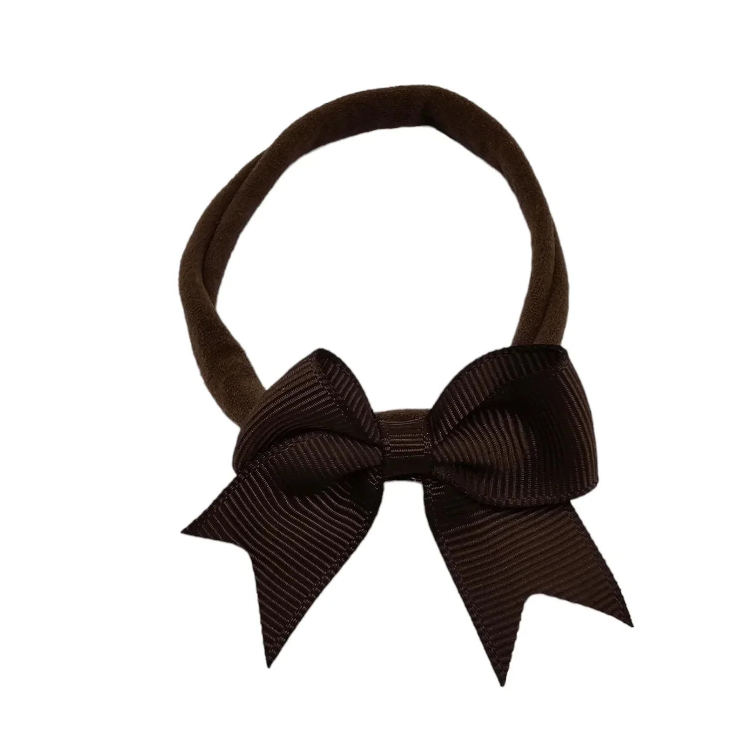 Dark Brown 2 inch Kiss Dainty Bow On Headbands