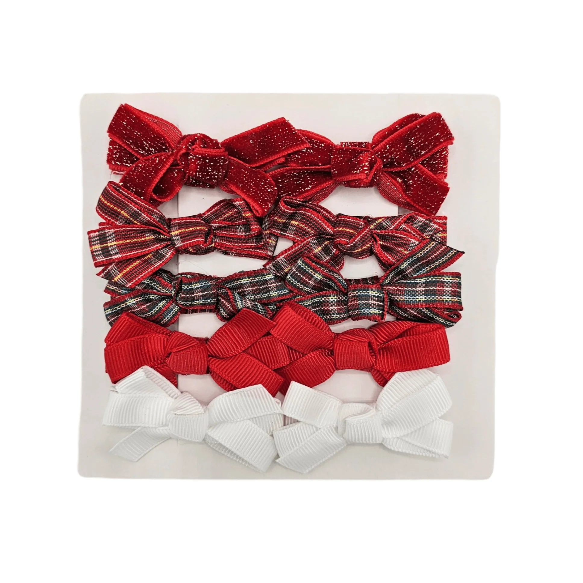 Christmas Pack of 10 My First 2 inch Bow Clips