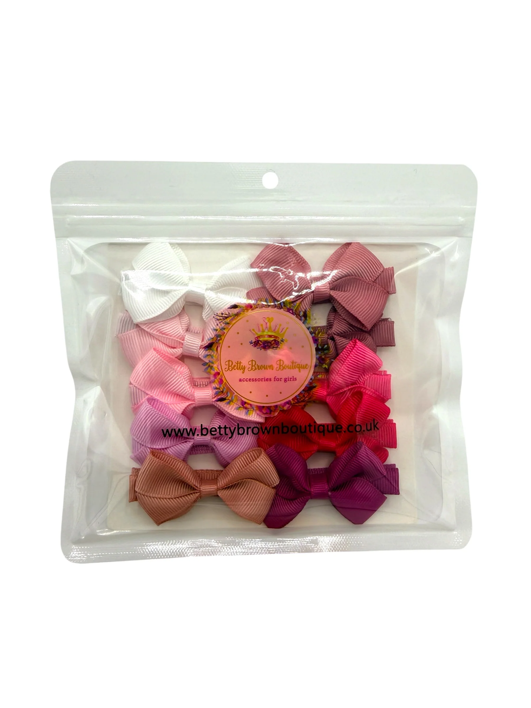 Everything Pink Pack of 10 My First 2 inch Bow Clips - Image 3