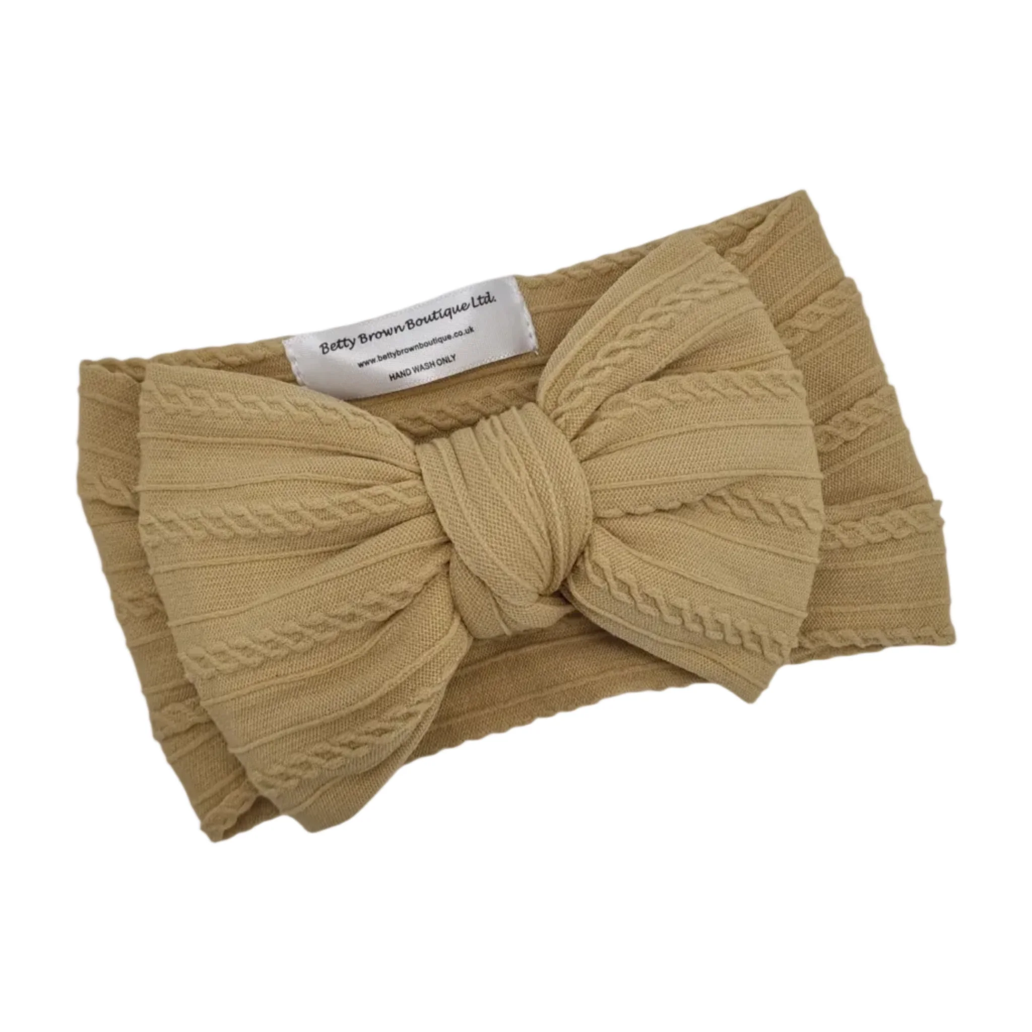 Honey Larger Bow Cable Knit Headband