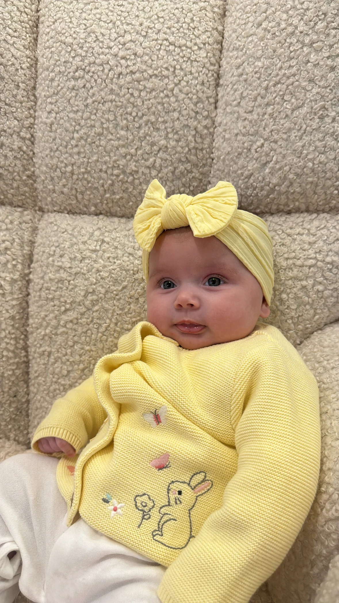 Lemon Smaller Bow Cable Knit Headband - Image 4