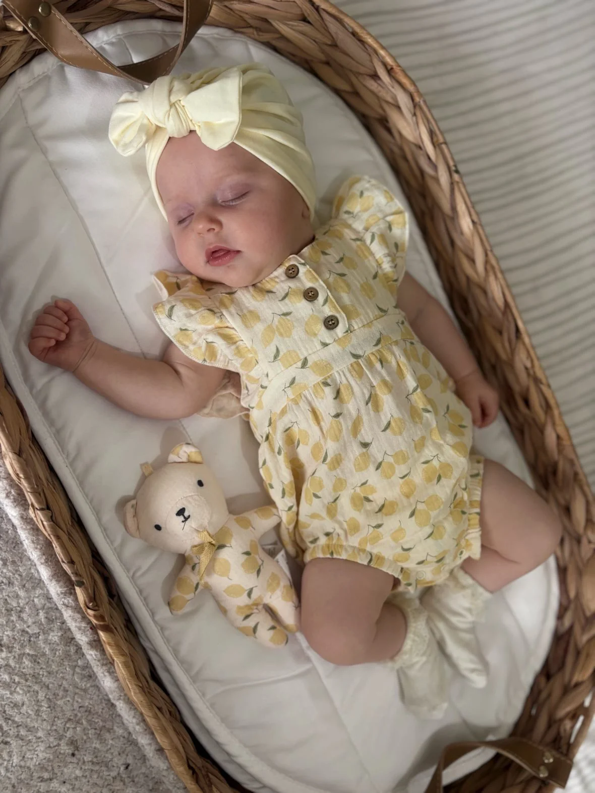 Lemon Turban Hat With Bow - Image 3