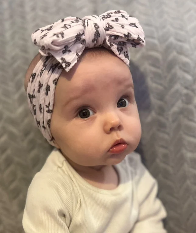 Leopard Bow Pattern Larger Bow Cable Knit Headband - Image 3