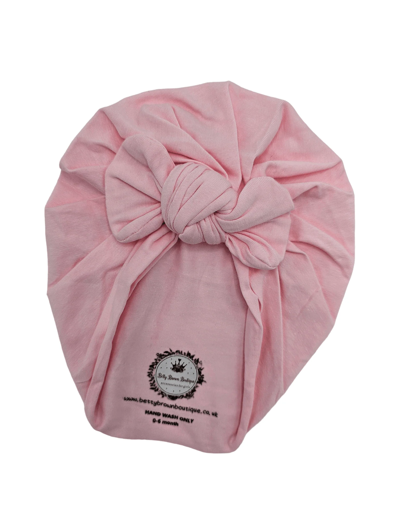 Light Pink Turban Hat With Bow - Image 4