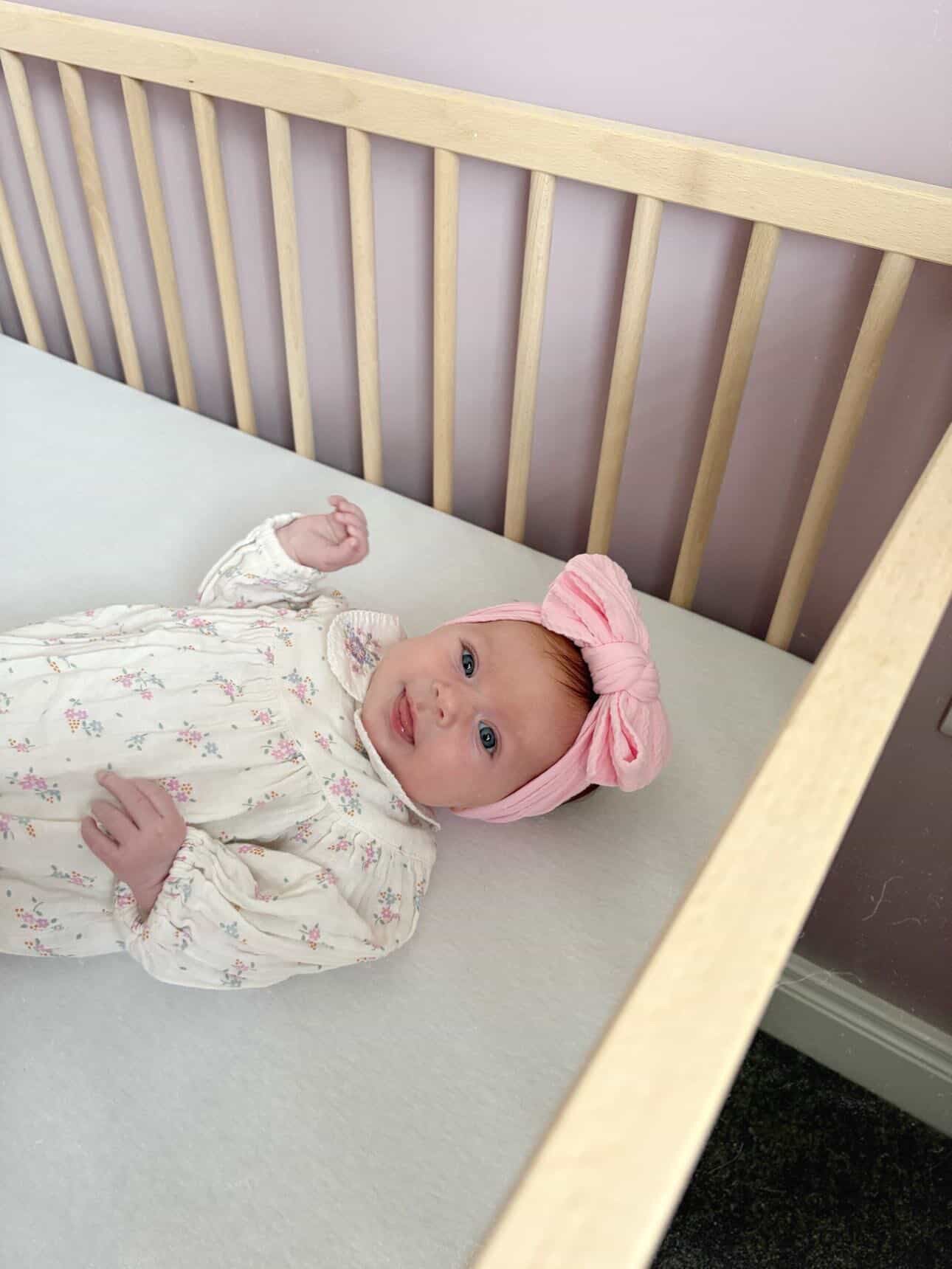 Pink Blossom Larger Bow Cable Knit Headband - Image 5